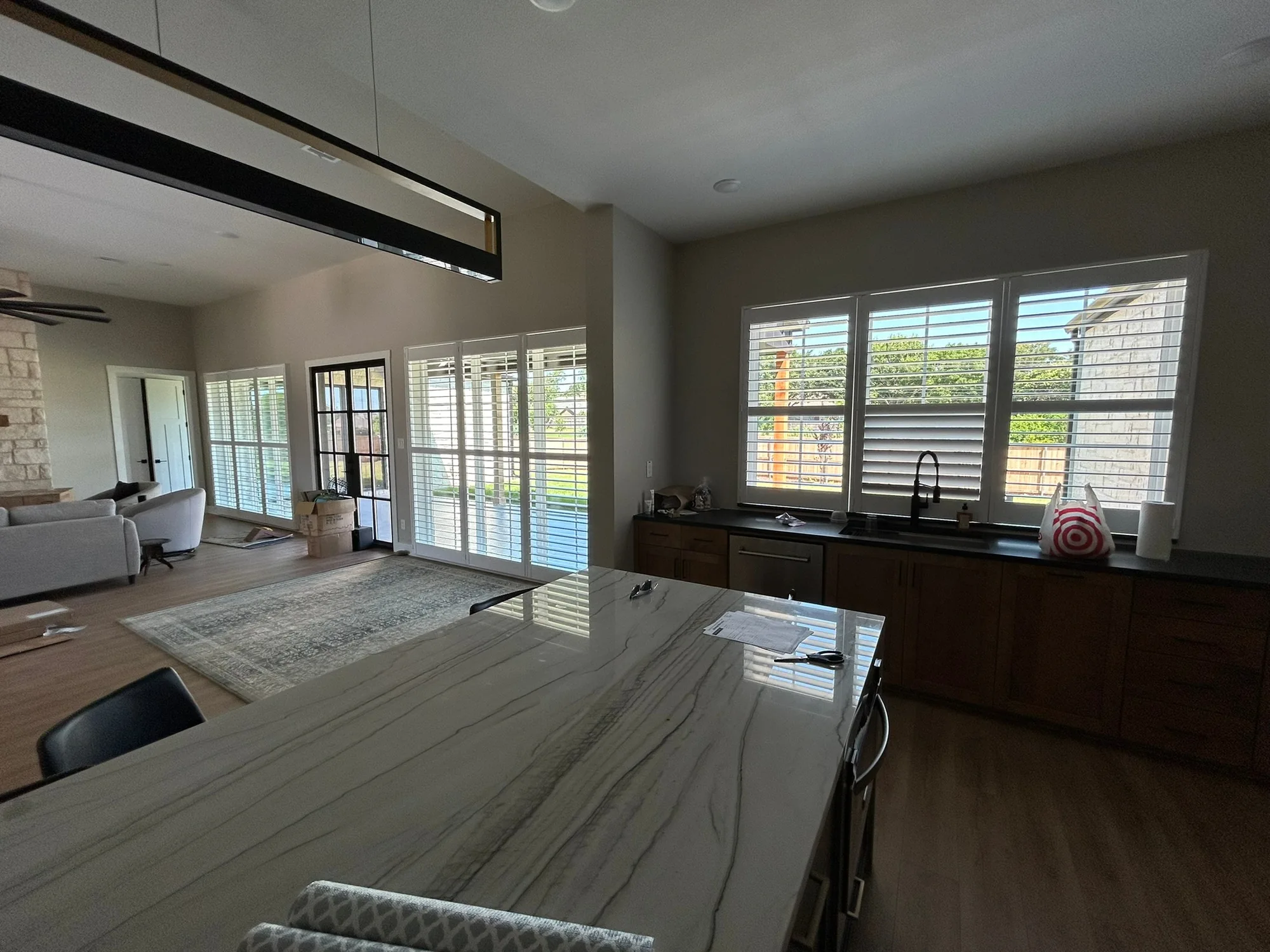 Plantation shutters installed by Love Is Blinds in Denton, TX
