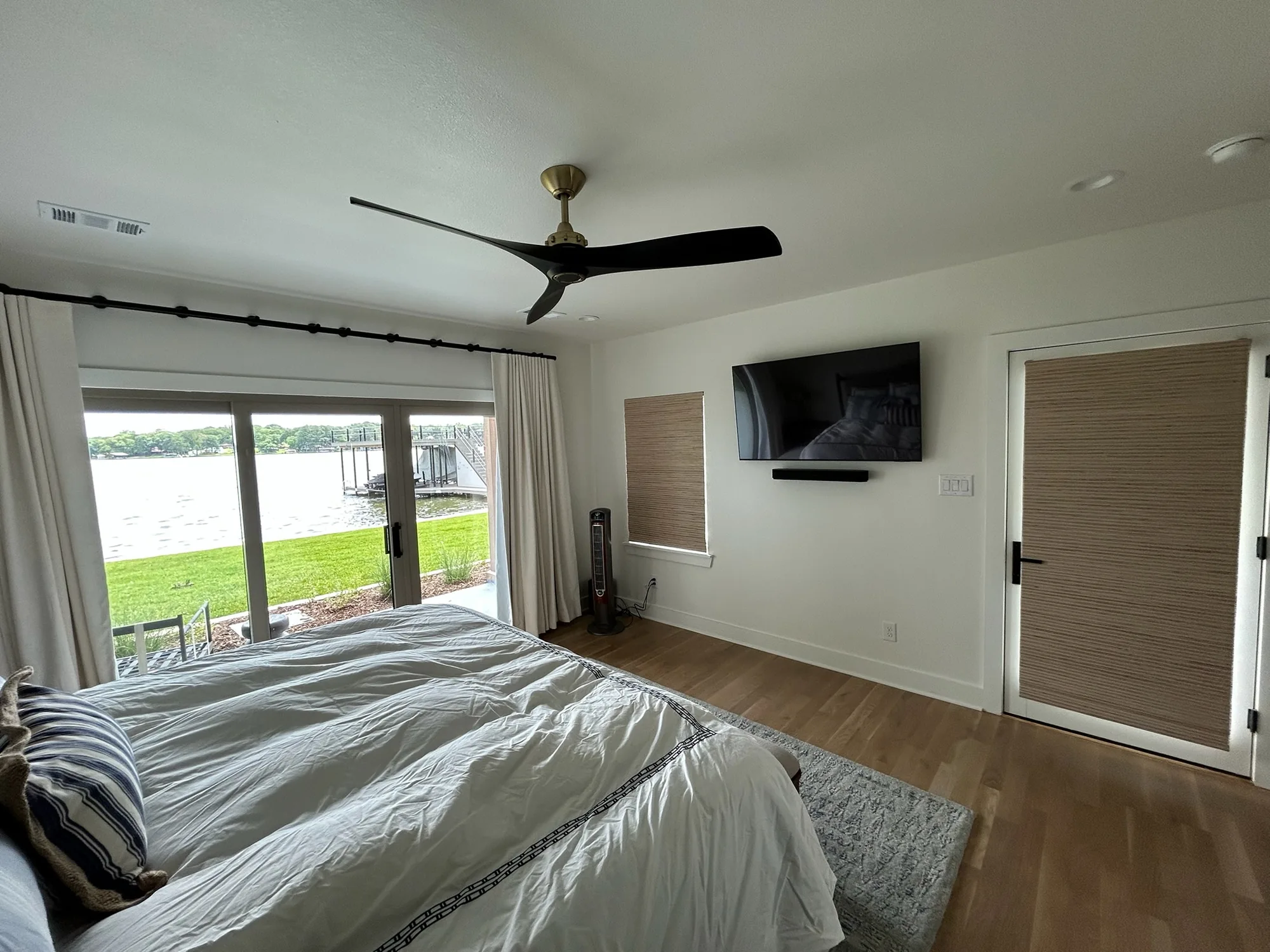Close view of Drapery and motorization installed by Love Is Blinds